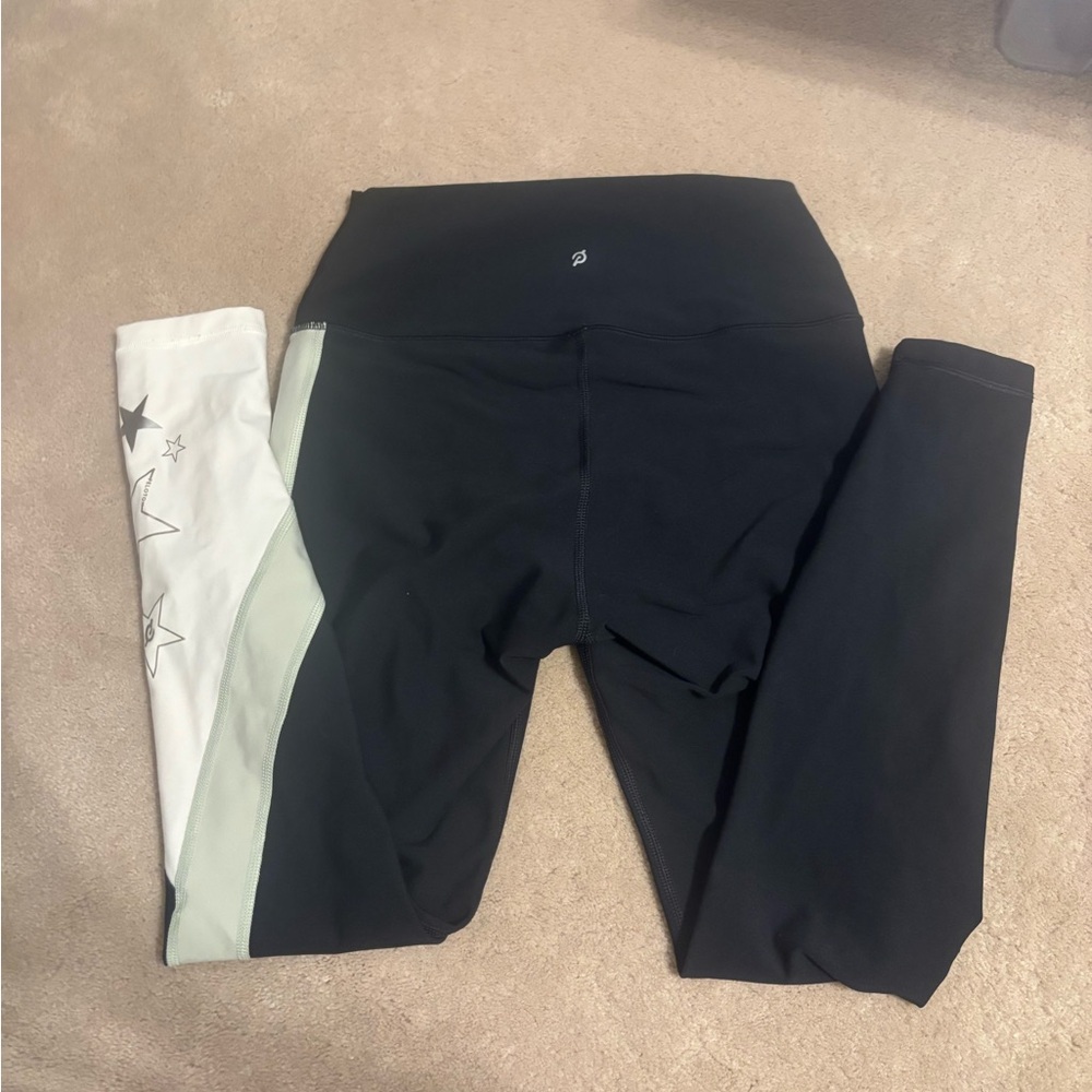 Peloton Black and White Star Leggings